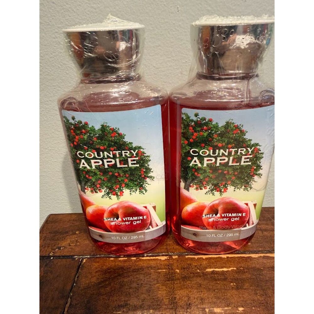 Bath & Body Works Country Apple Shea & Vitamin E Shower Gel x2
